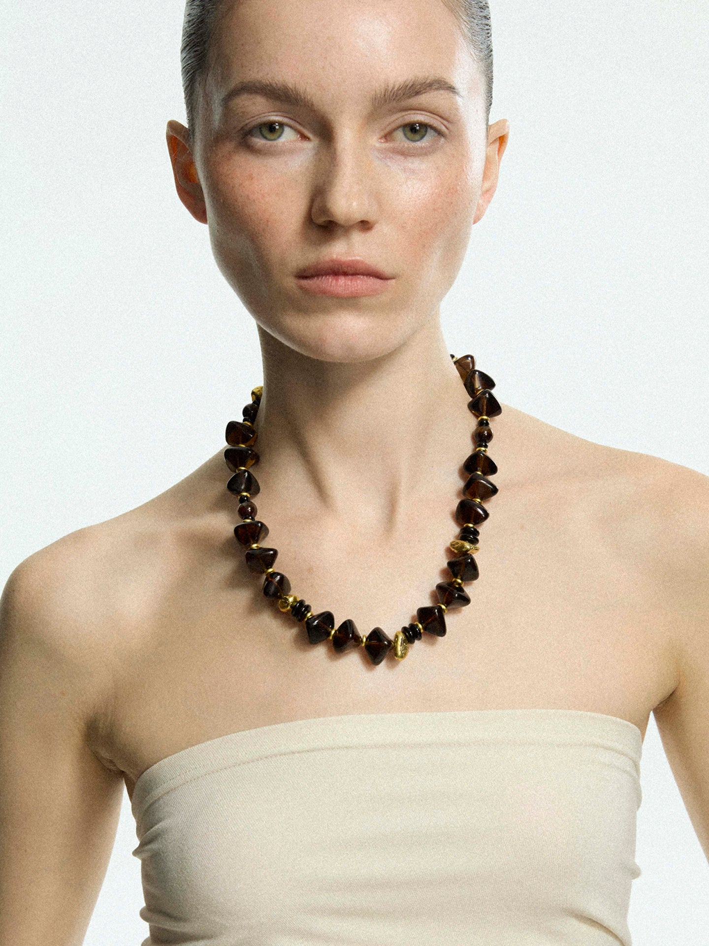 MODERN GEOMETRIC BEAD NECKLACE Necklace TROVE & TONE