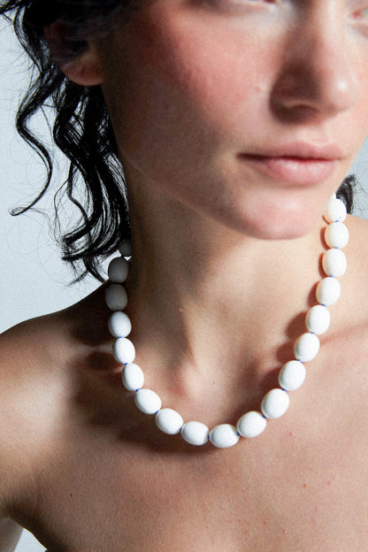 PORCELAIN EGG-SHAPED NECKLACE Necklace TROVE & TONE