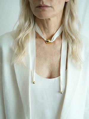 Limb SATIN TIE SILK NECKLACE  |  TROVE & TONE