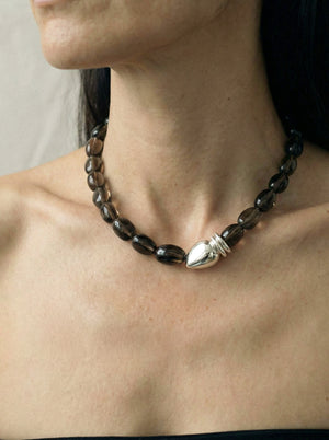 Limb SMOKY QUARTZ MOSAIC NECKLACE  |  TROVE & TONE