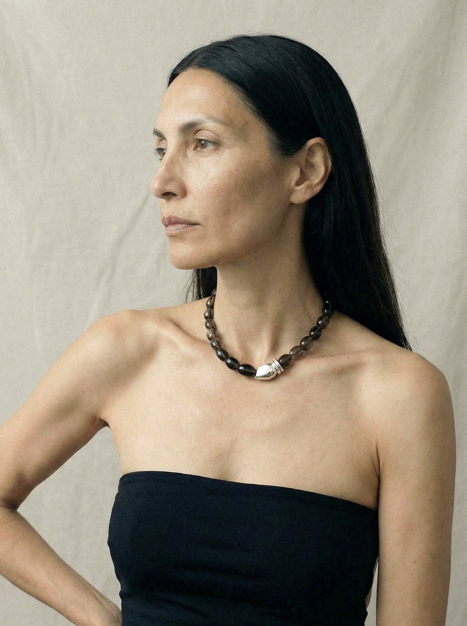 Limb SMOKY QUARTZ MOSAIC NECKLACE  |  TROVE & TONE