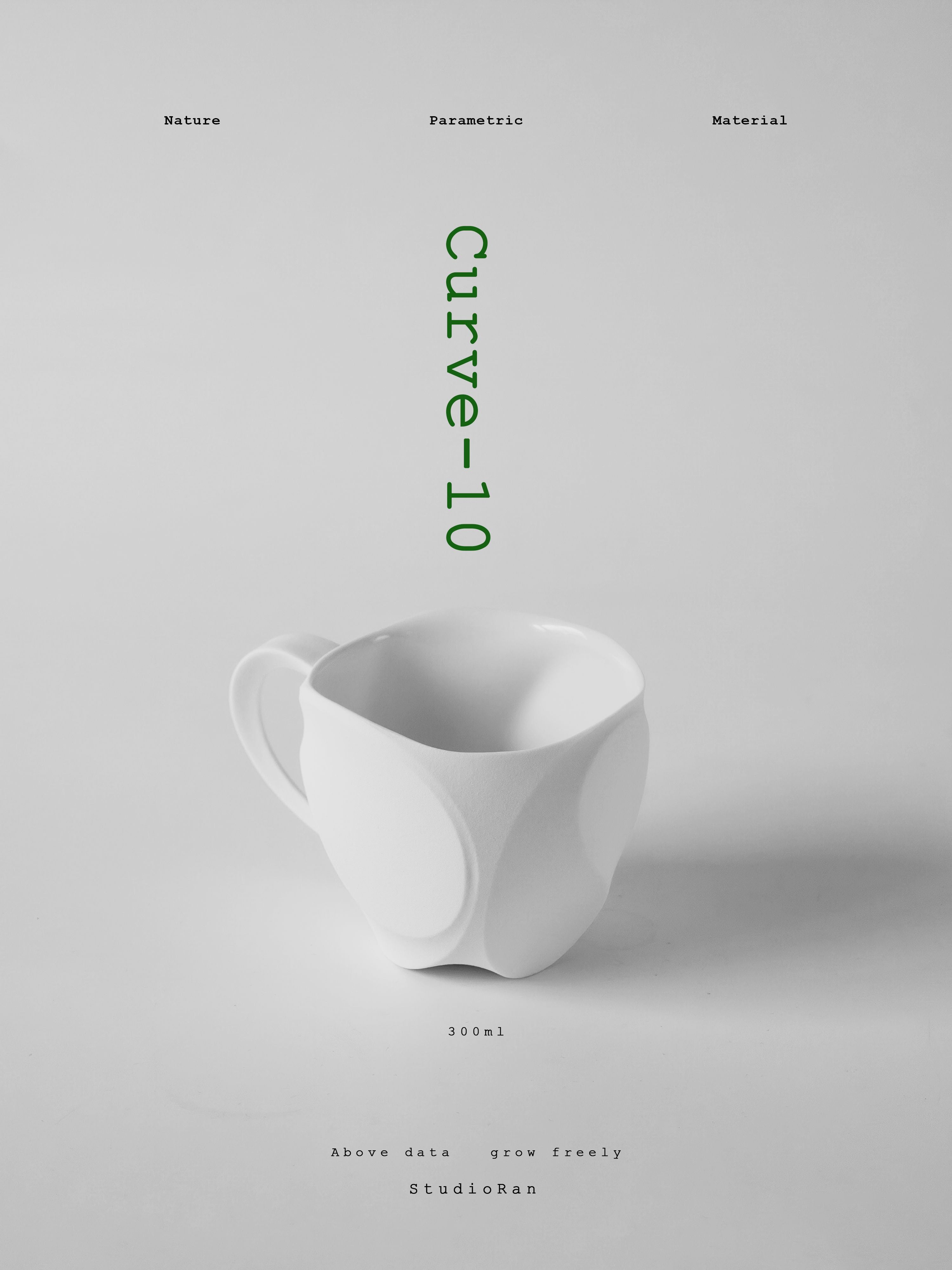 CURVE 10 CERAMIC HANDLED TEA CUP