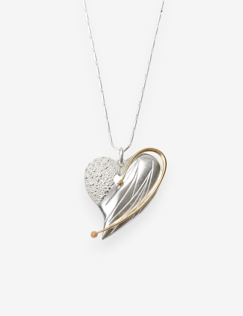 Limb ASYMMETRICAL MOLTEN HEART NECKLACE  |  TROVE & TONE