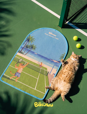 TENNIS BALL ARCHED CAT SCRATCHING MAT