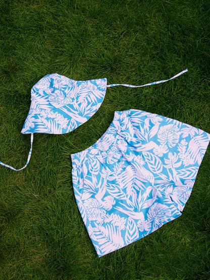 Wavvves BLUE WHITE PRINT BEACH SET  |  TROVE & TONE