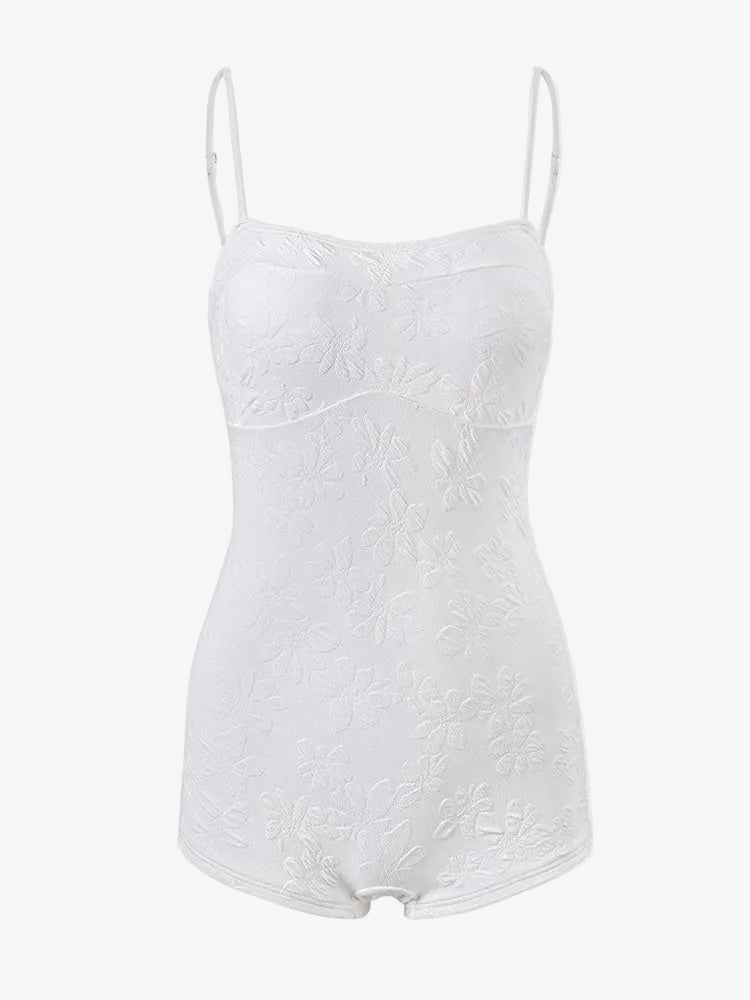 Wavvves FLORAL TEXTURE SQUARE-LEG ONE-PIECE SWIMSUIT  |  TROVE & TONE