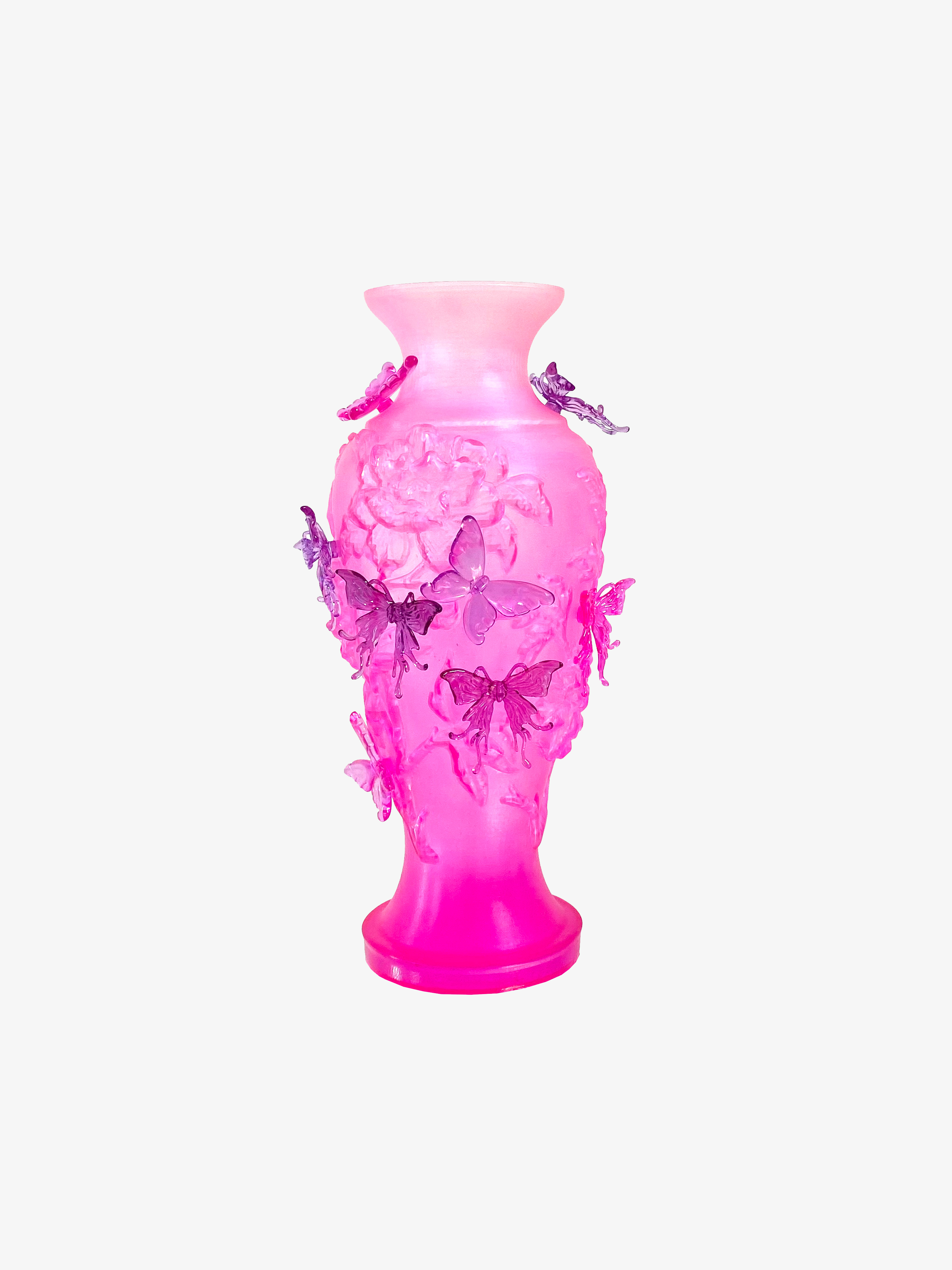 livarié flower BARBIE PINK LARGE PAPILLON VIF VASE  |  TROVE & TONE