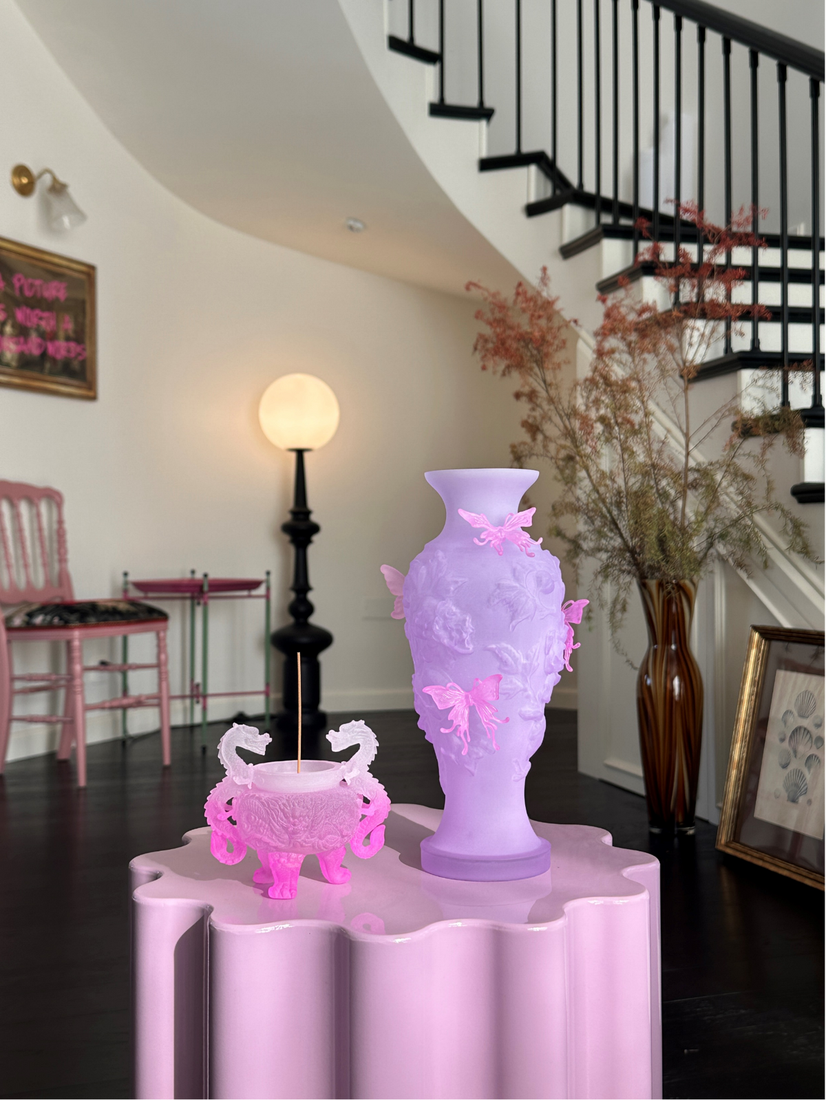 PURPLE PAPILLON VIF VASE