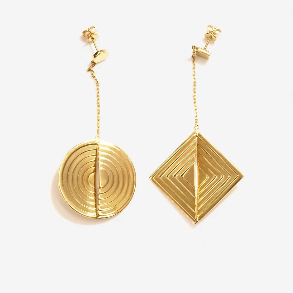 CONTROL POINTS RECCLE GEOMETRIC EARRING  |  TROVE & TONE