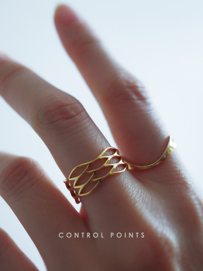 TROVE & TONE CIRCULAR GRID MESH RING  |  TROVE & TONE