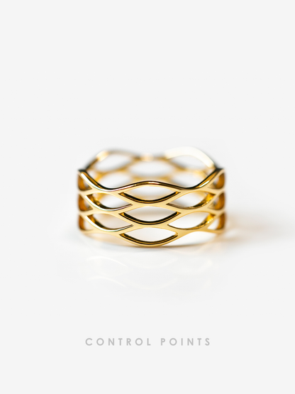 TROVE & TONE CIRCULAR GRID MESH RING  |  TROVE & TONE
