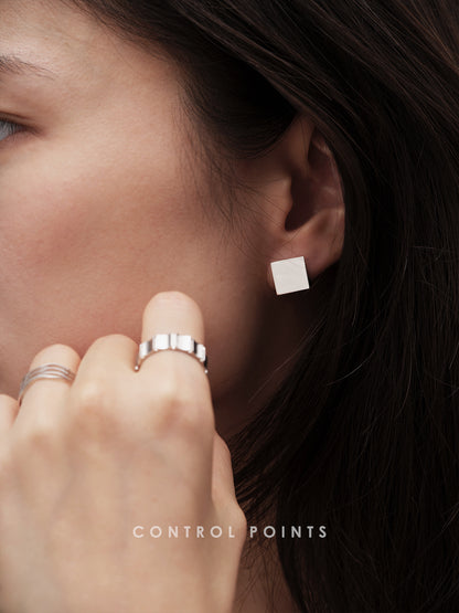 CONTROL POINTS ANGLE 15 STUD EARRINGS  |  TROVE & TONE