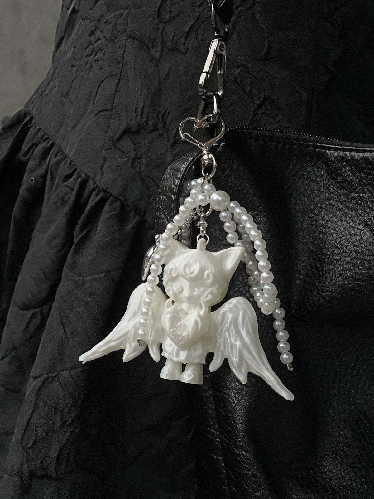LUCKY WINGED CAT BAG CHARM