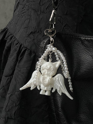 LUCKY WINGED CAT BAG CHARM