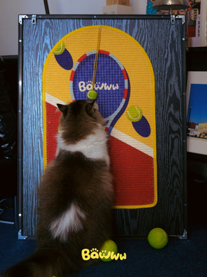 TENNIS BALL ARCHED CAT SCRATCHING MAT