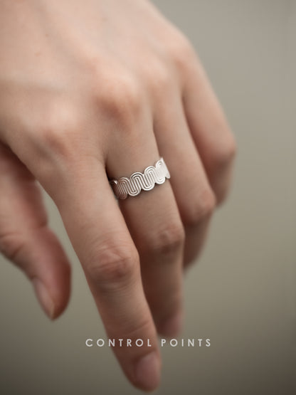 CONTROL POINTS DECO CURVED MEANDER RING  |  TROVE & TONE