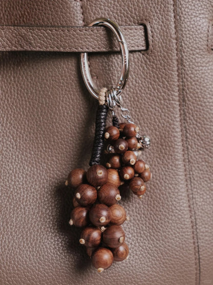 Aesth & Util NATURAL SANDALWOOD GRAPE MULTIWAY BAG CHARM  |  TROVE & TONE