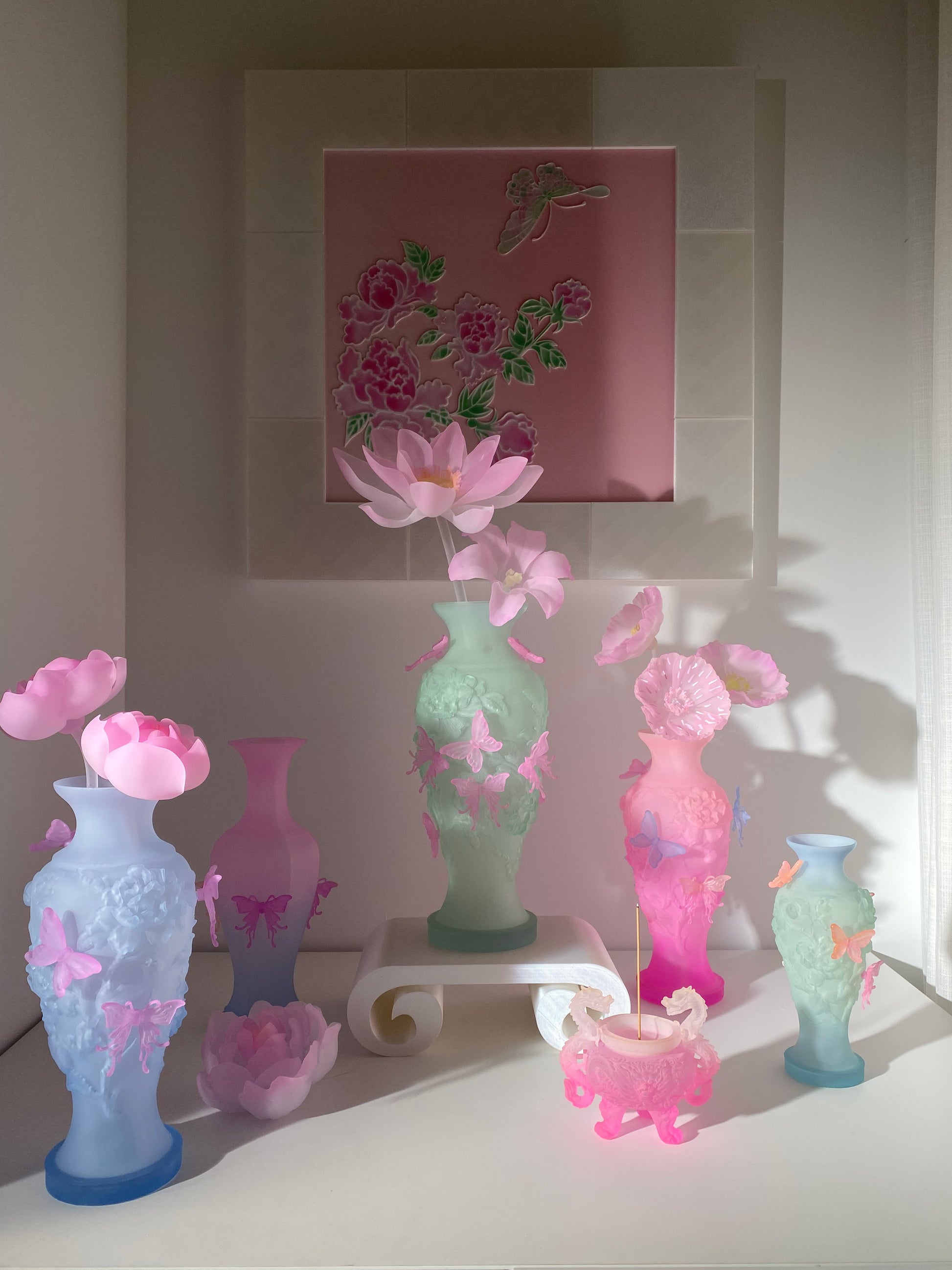livarié flower PEONY BUTTERFLY WALL ART  |  TROVE & TONE