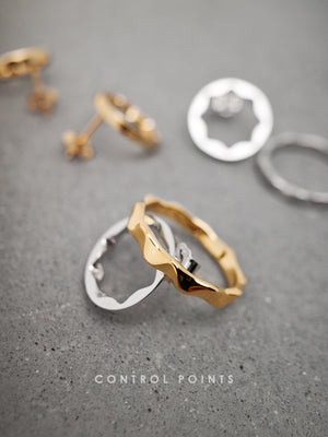 CONTROL POINTS ORGANIC WAVY STACKING RING  |  TROVE & TONE