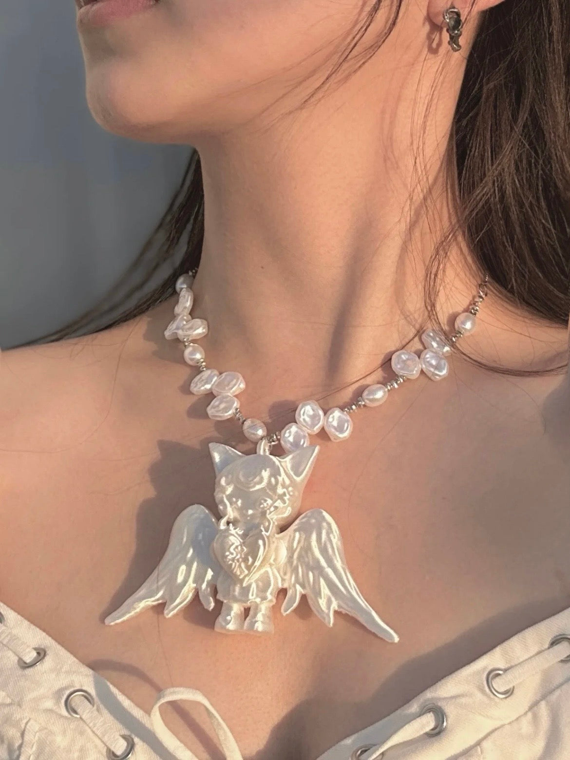 LUCKY WINGED CAT BAG CHARM