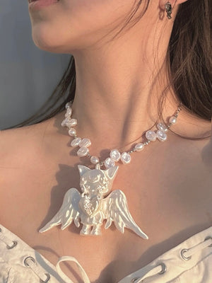 LUCKY WINGED CAT BAG CHARM