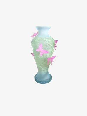 BLUE-GREEN GRADIENT PAPILLON VIF VASE