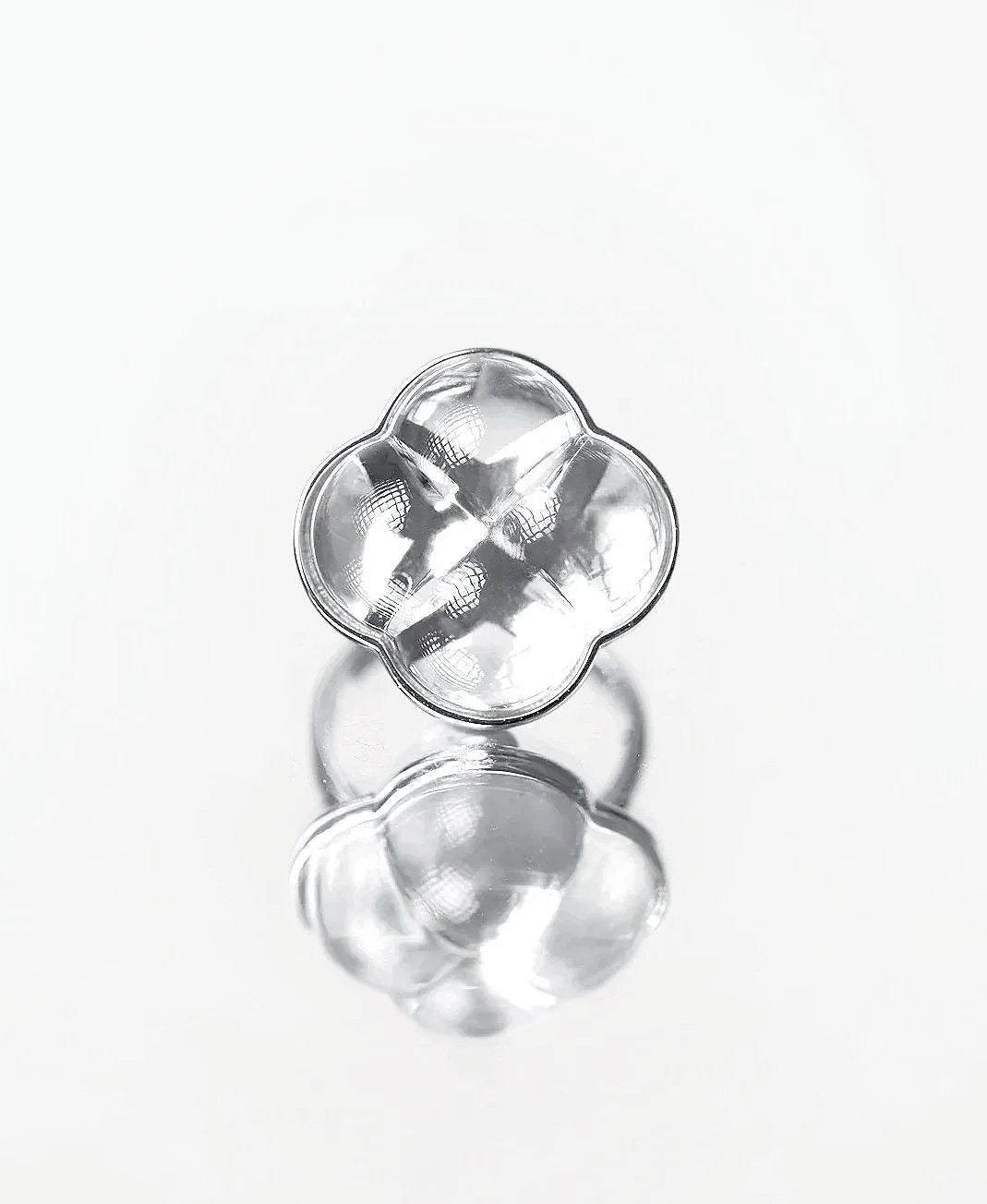 Aesth & Util ETERNAL KNOT CLEAR CRYSTAL RING  |  TROVE & TONE