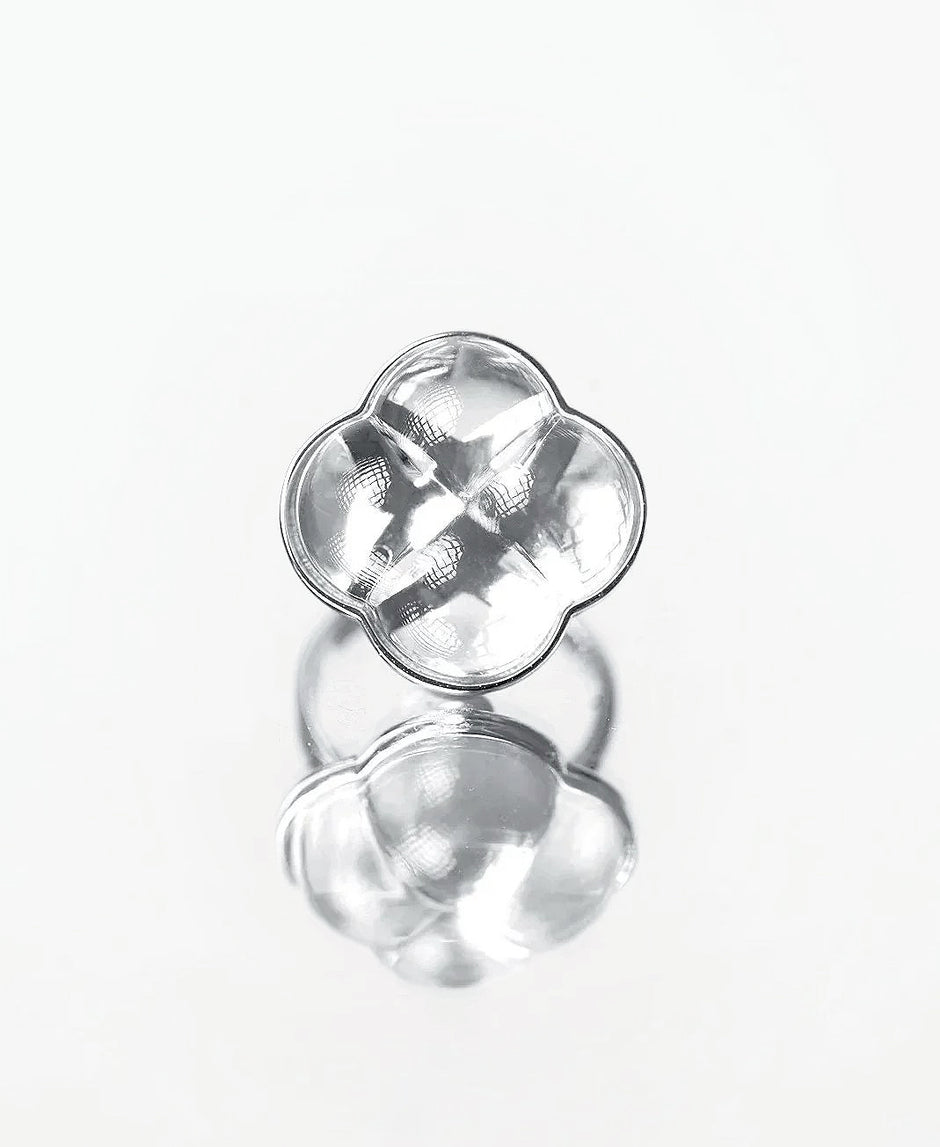 Aesth & Util ETERNAL KNOT CLEAR CRYSTAL RING  |  TROVE & TONE