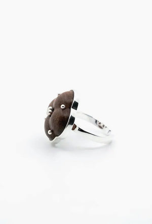 Aesth & Util ETERNAL KNOT NATURAL SANDALWOOD RING  |  TROVE & TONE