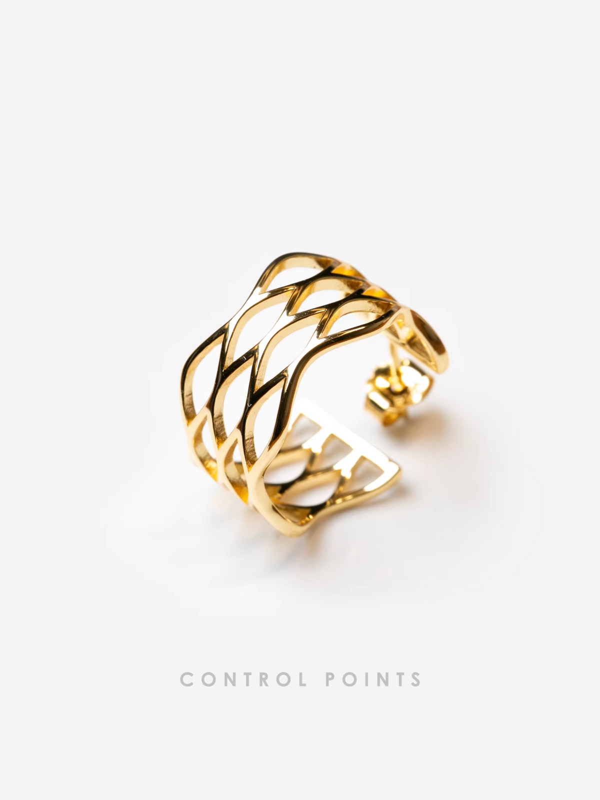 CONTROL POINTS CIRCULAR GRID MESH EARRINGS  |  TROVE & TONE