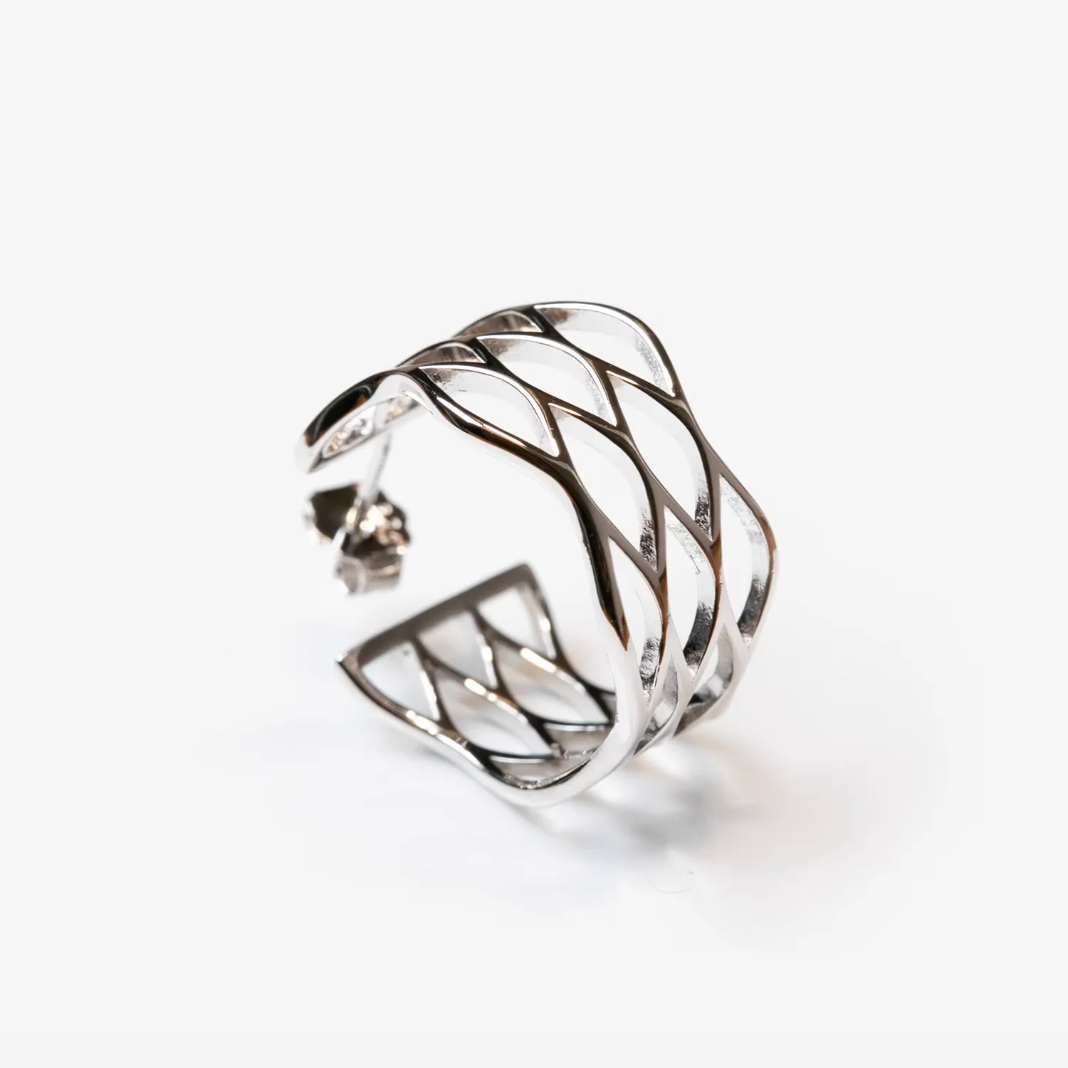 TROVE & TONE CIRCULAR GRID MESH EARRING  |  TROVE & TONE