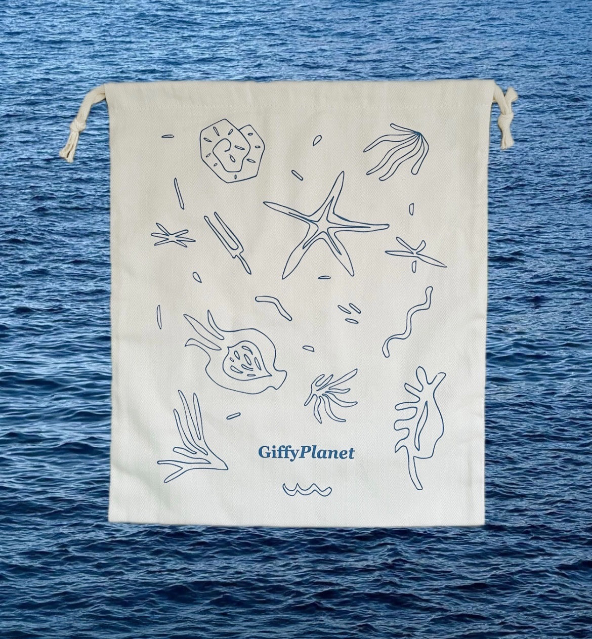 GiffyPlanet ECO-FRIENDLY LINEN COTTON DRAWSTRING BAG  |  TROVE & TONE