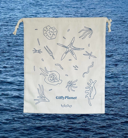 GiffyPlanet ECO-FRIENDLY LINEN COTTON DRAWSTRING BAG  |  TROVE & TONE