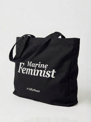 GiffyPlanet MARINE FEMINIST CANVAS TOTE  |  TROVE & TONE