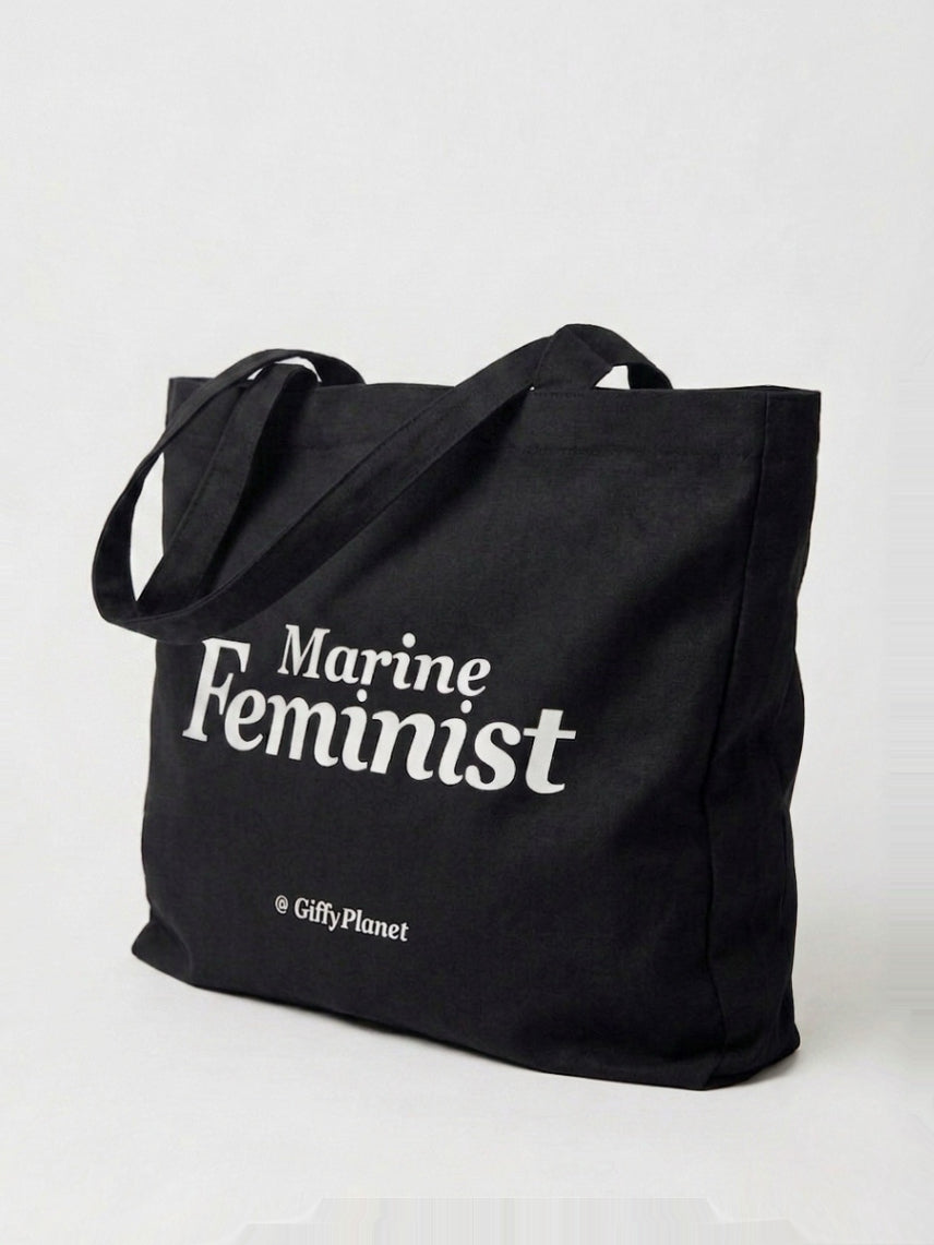 GiffyPlanet MARINE FEMINIST CANVAS TOTE  |  TROVE & TONE
