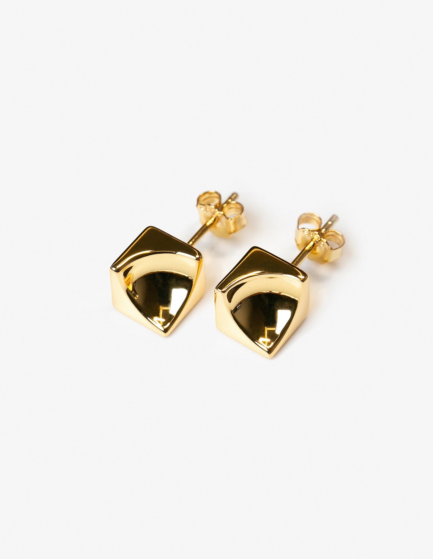 CONTROL POINTS CONCAVE CUBE STUD EARRINGS  |  TROVE & TONE