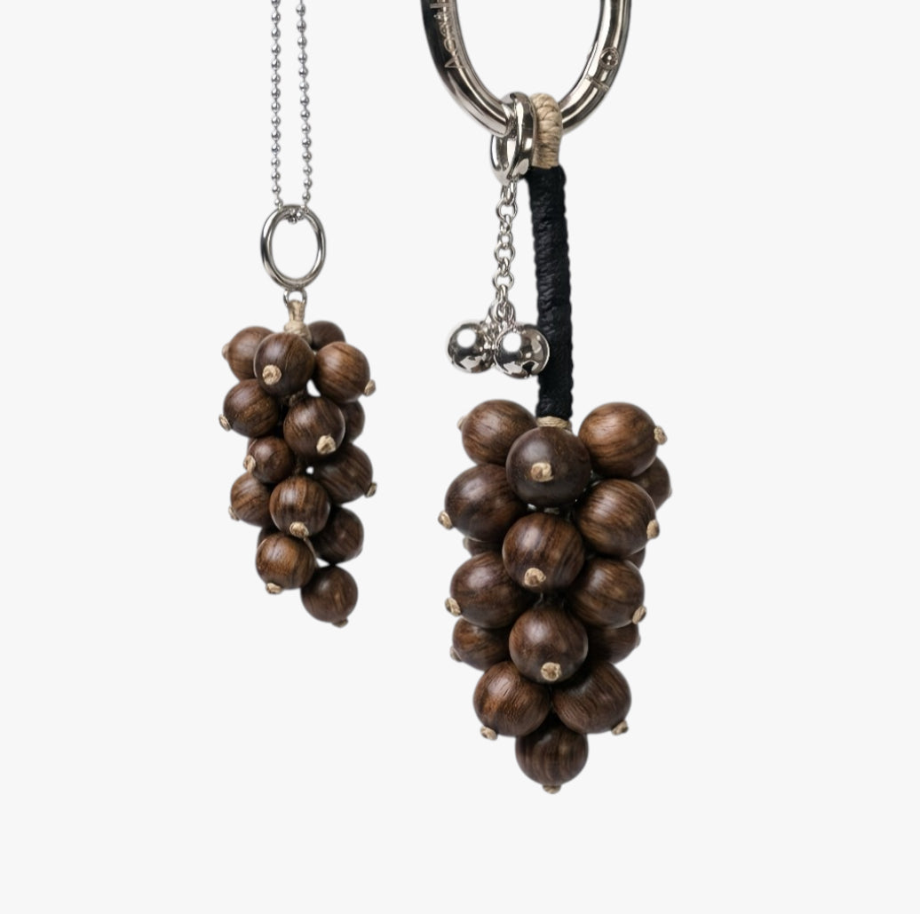 Aesth & Util NATURAL SANDALWOOD GRAPE MULTIWAY BAG CHARM  |  TROVE & TONE