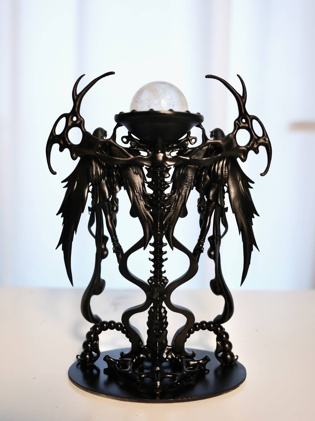 TWIN ANGEL CRYSTAL CANDLE HOLDER