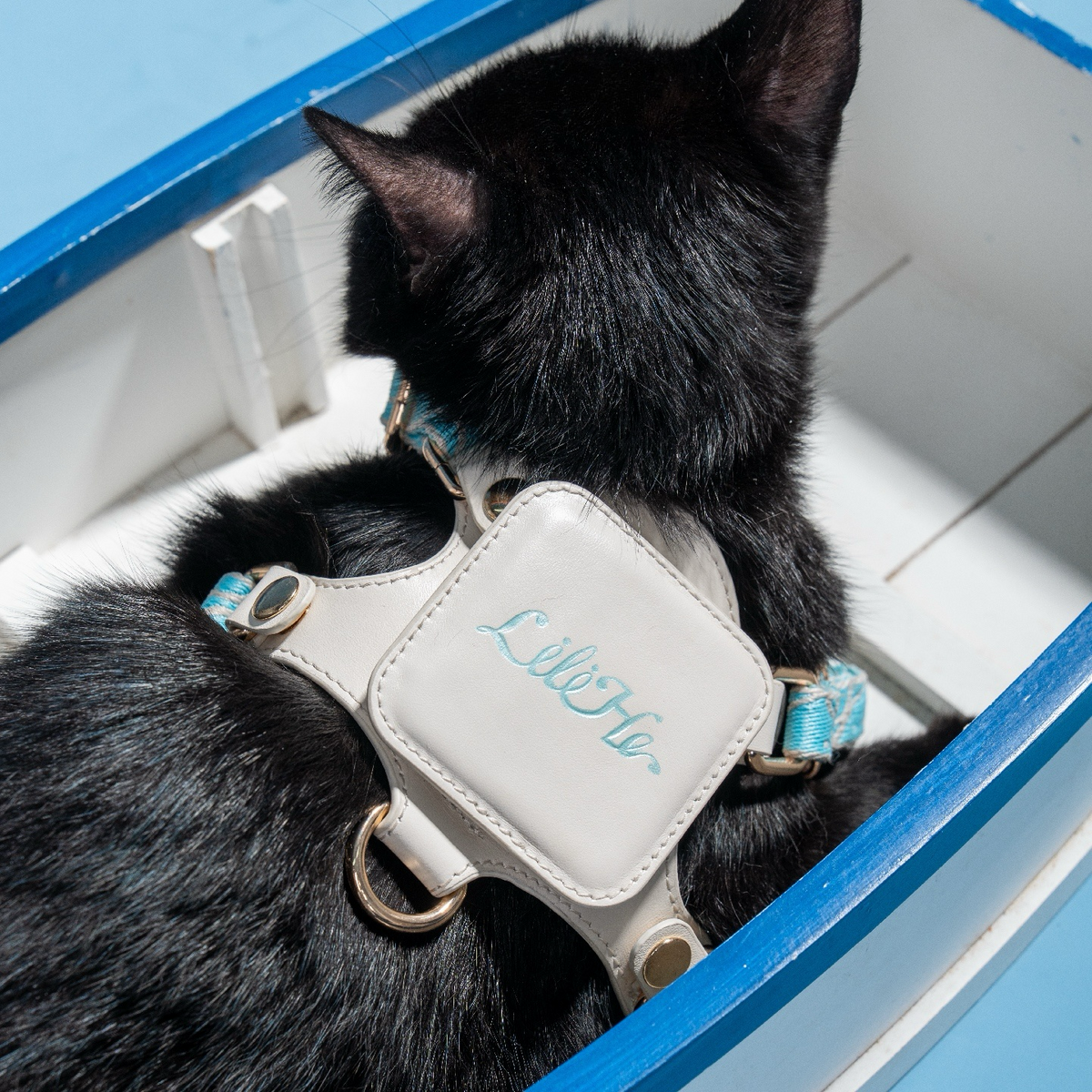 SAINT ISLAND LEATHER PET HARNESS
