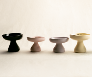 MONOCHROME CERAMIC ELEVATED PET BOWL