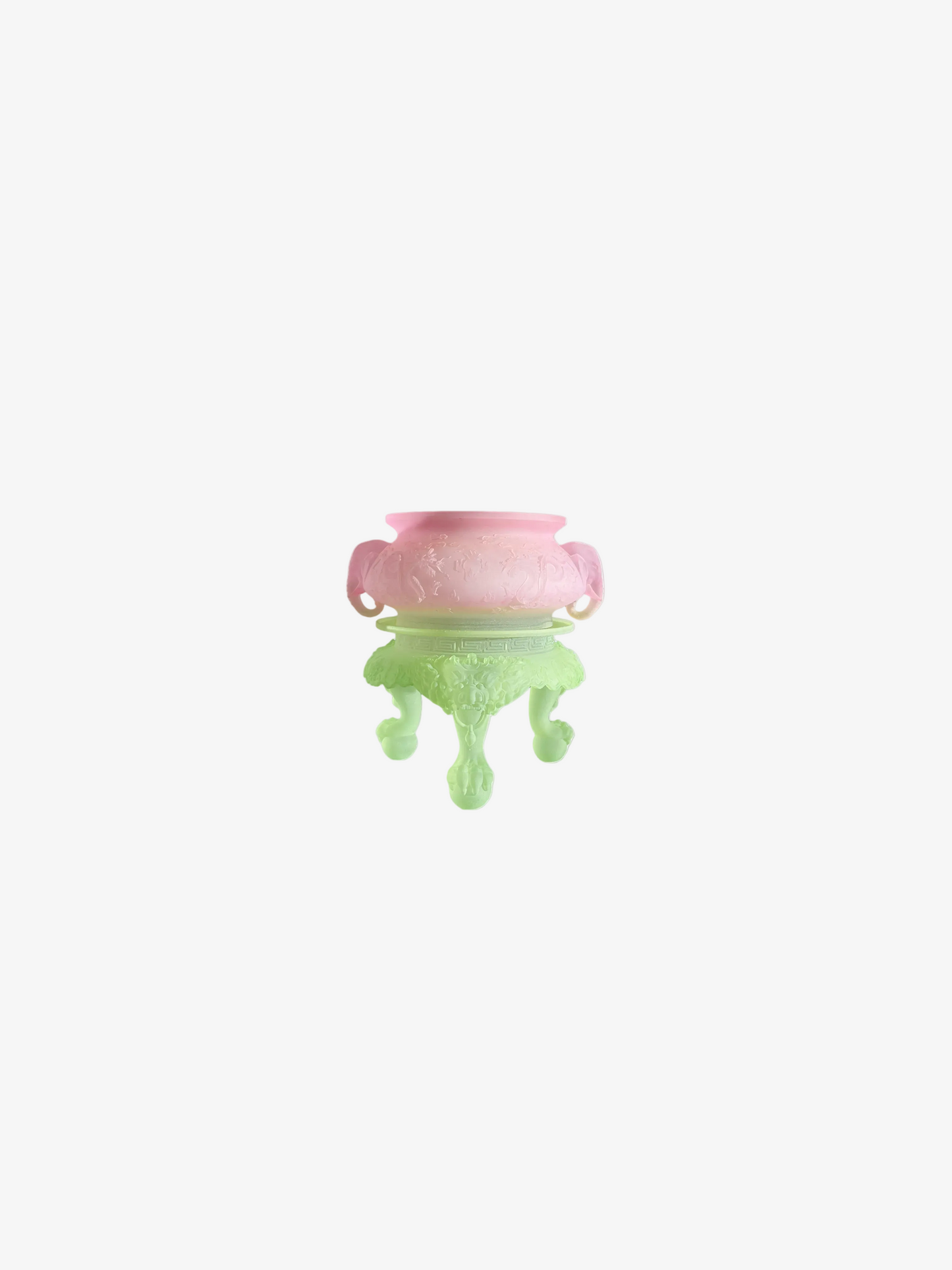 livarié flower TWIN ELEPHANT CENSER PINK GREEN  |  TROVE & TONE