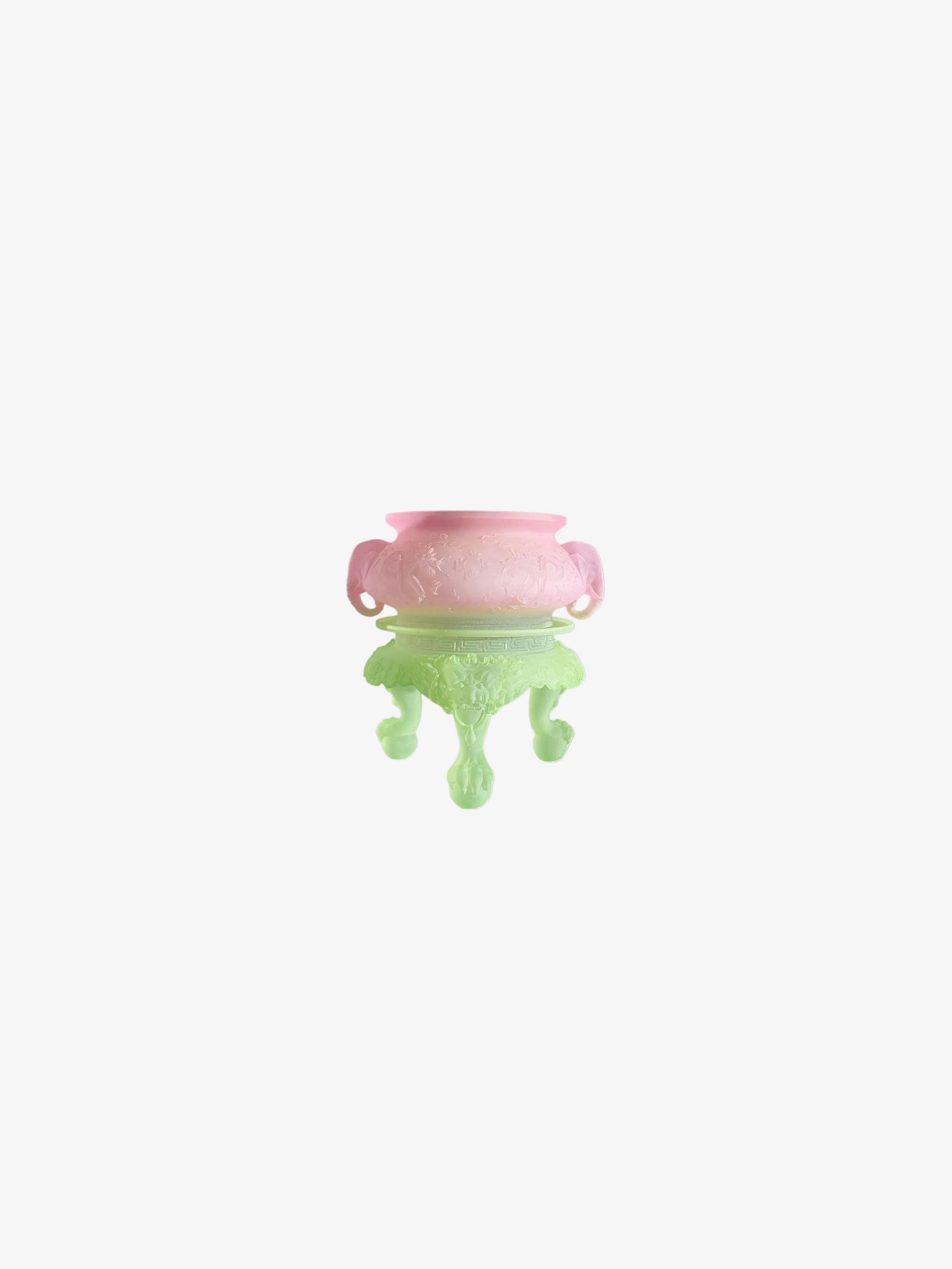 livarié flower TWIN ELEPHANT CENSER PINK GREEN  |  TROVE & TONE