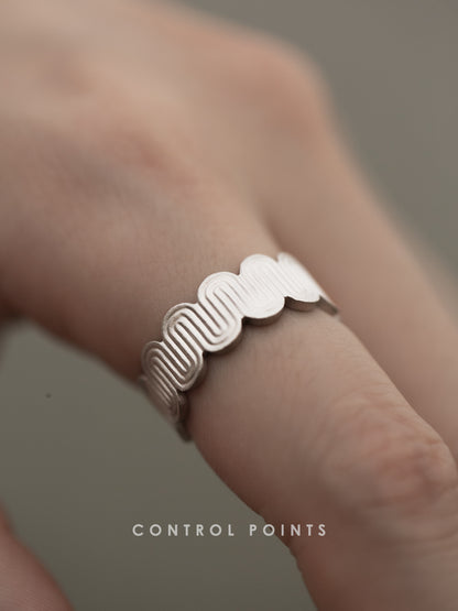 CONTROL POINTS DECO CURVED MEANDER RING  |  TROVE & TONE