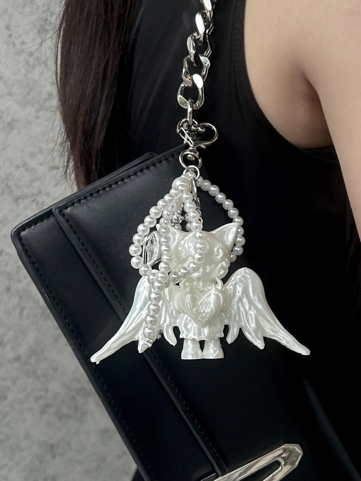 LUCKY WINGED CAT BAG CHARM