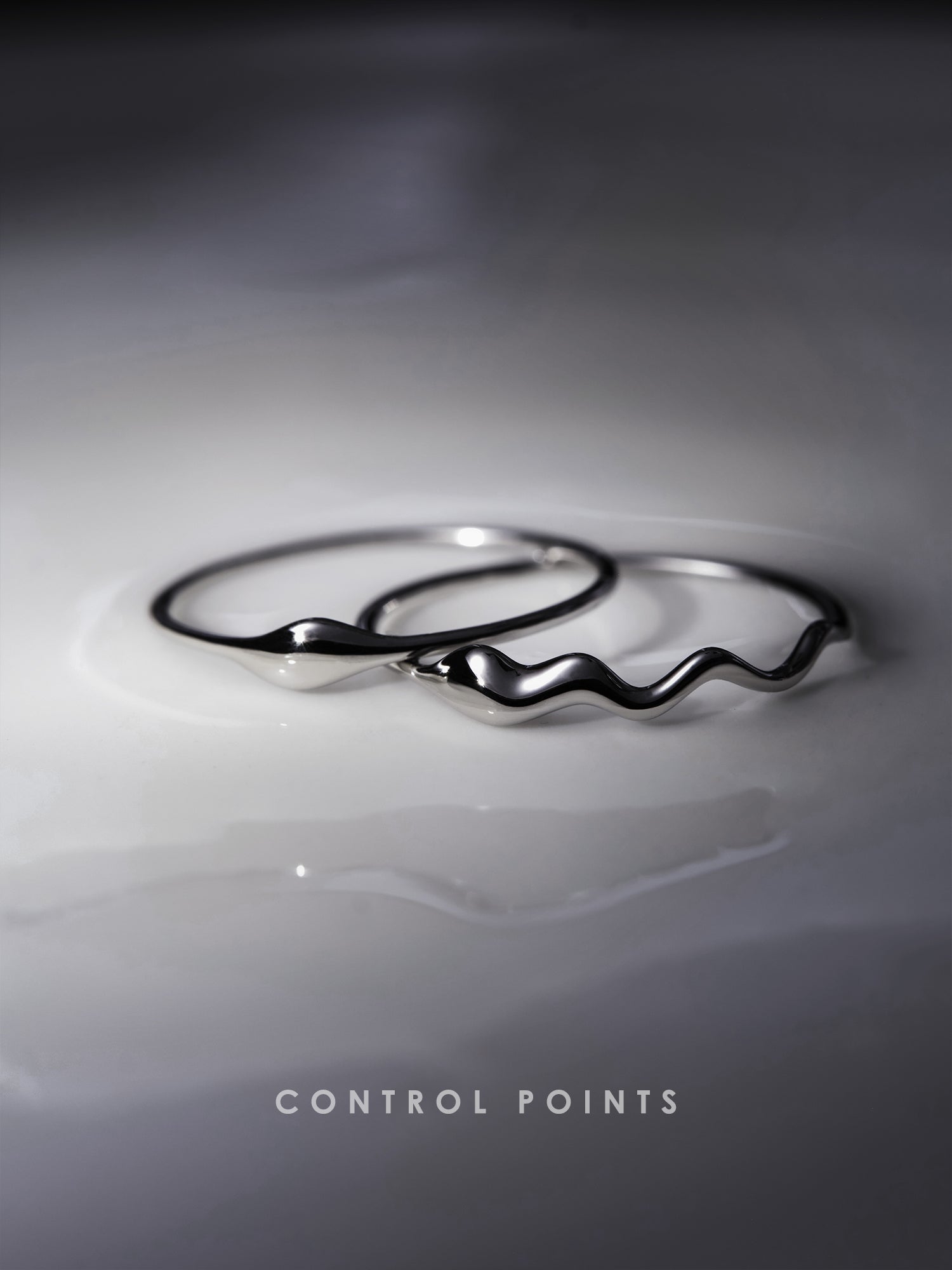 CONTROL POINTS MINIMALIST WATER DROP RING  |  TROVE & TONE