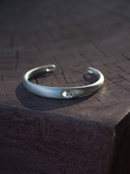 ON IISLAND ADJUSTABLE OVAL QUARTZ CUFF BRACELET  |  TROVE & TONE