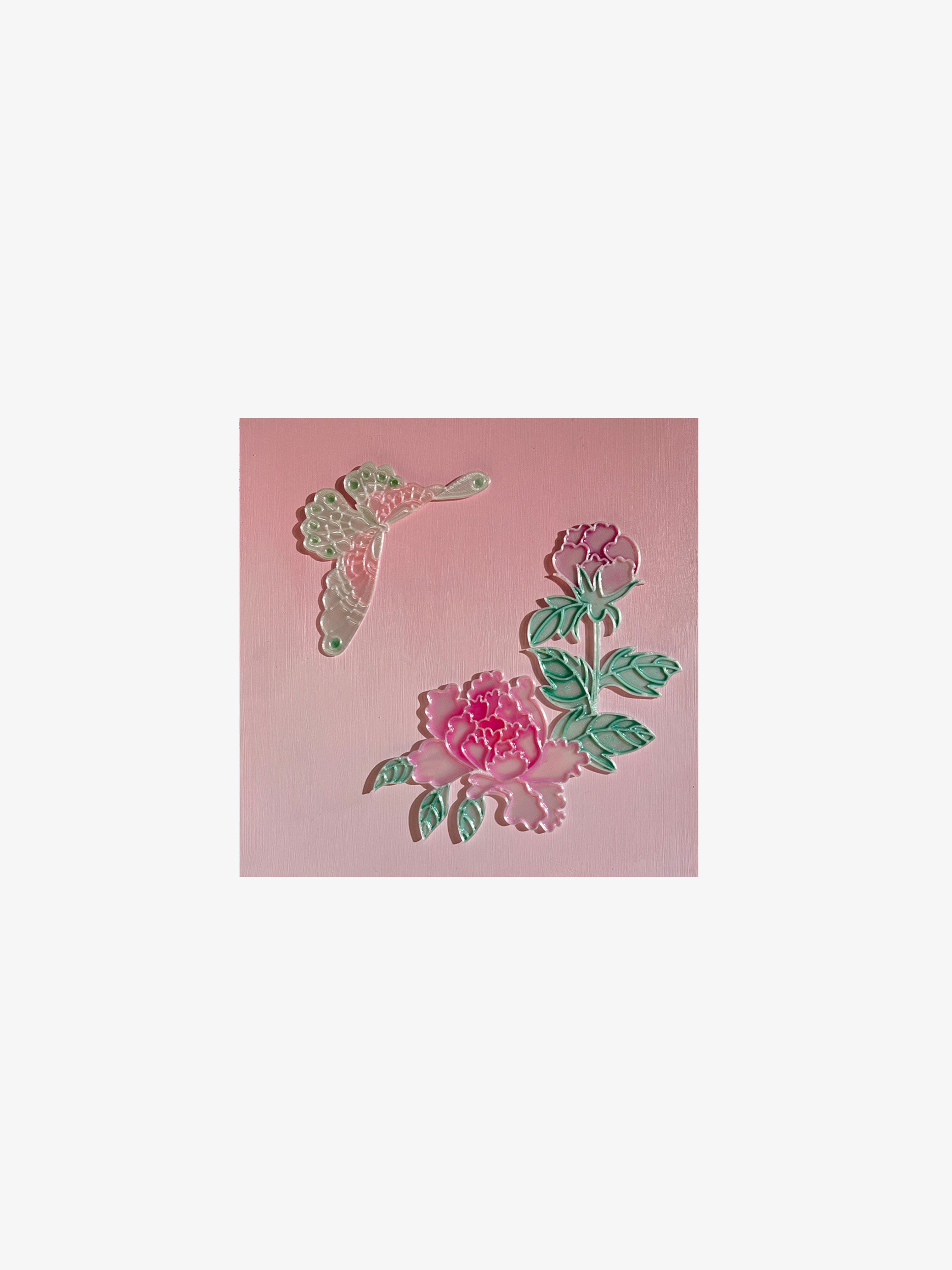 livarié flower PEONY BUTTERFLY WALL ART  |  TROVE & TONE