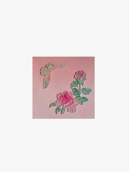 livarié flower PEONY BUTTERFLY WALL ART  |  TROVE & TONE