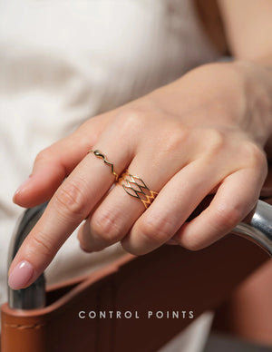 TROVE & TONE CIRCULAR GRID MESH RING  |  TROVE & TONE