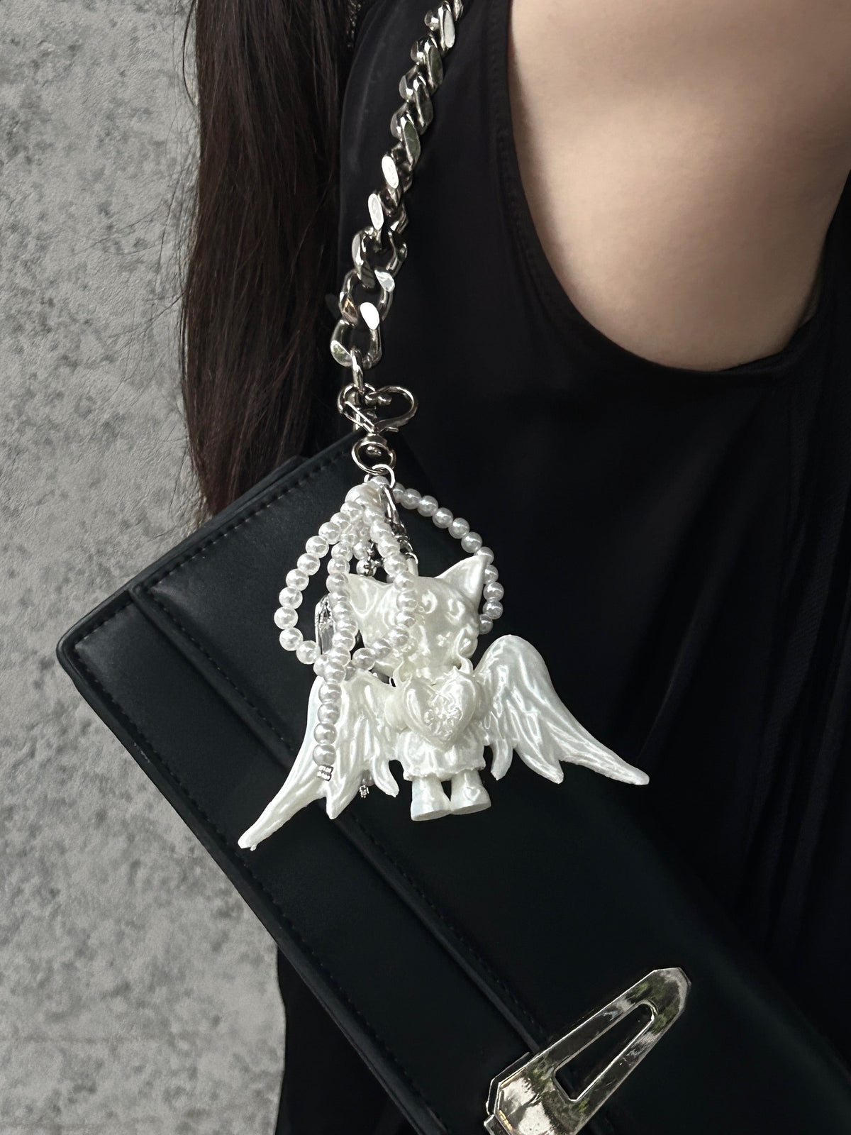 LUCKY WINGED CAT BAG CHARM